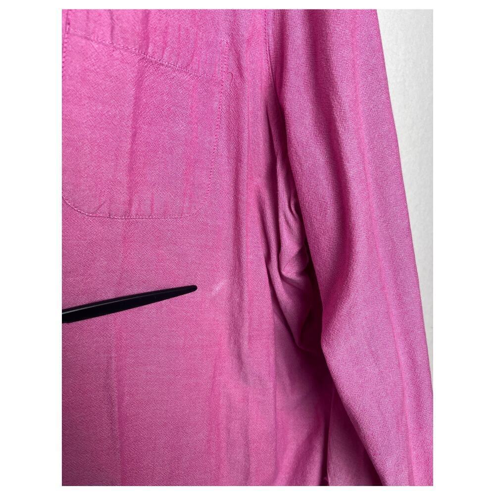 Blair Vintage Women's Top Cotton Long Sleeve Pink Button Up Shirt Size 3XL - Picture 5 of 10